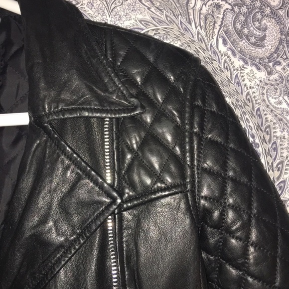 All Saints Black Leather Jacket - Picture 4 of 7